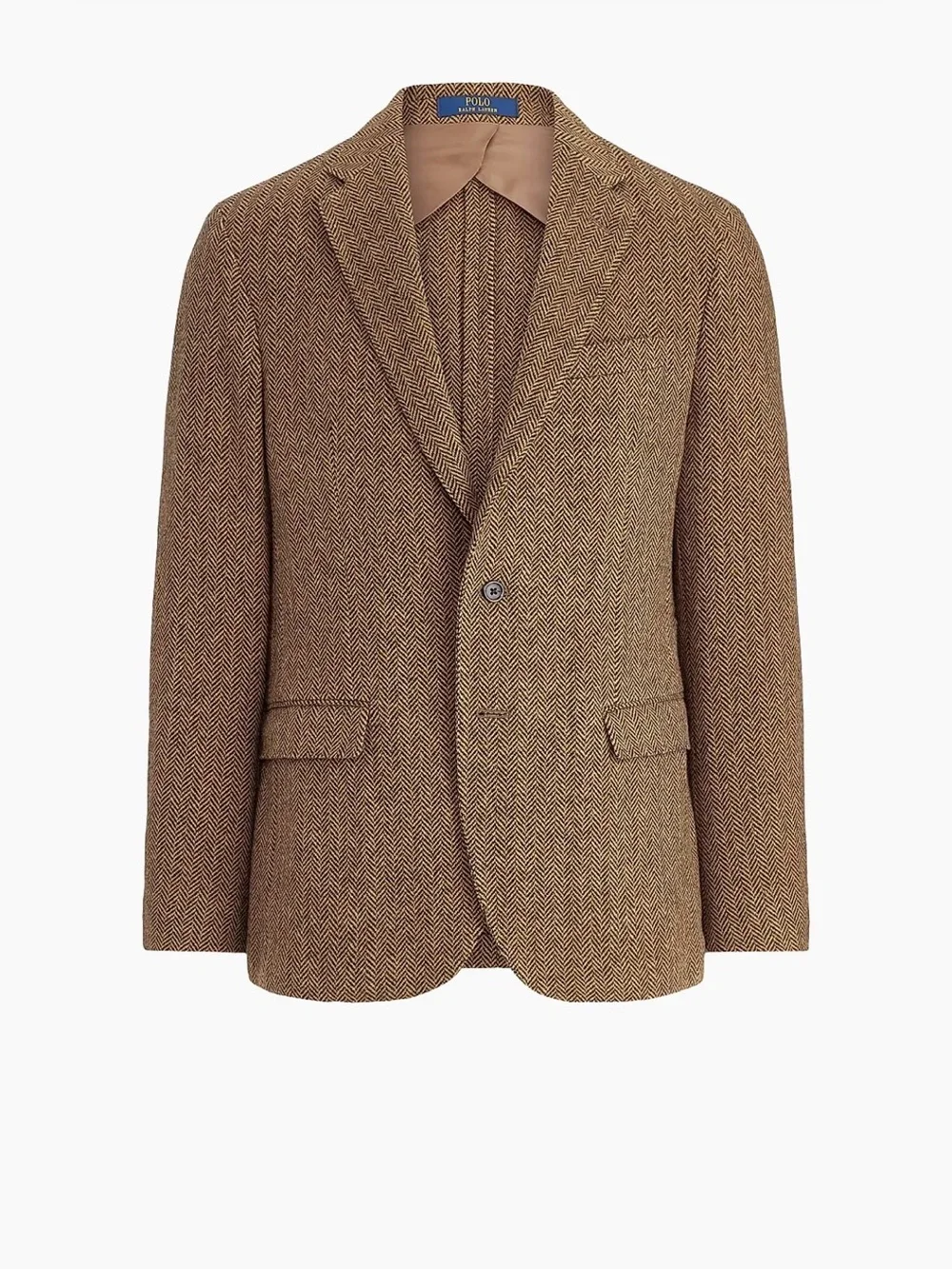 Ralph Lauren Men's Navy Herringbone Wool Blazer - 40R